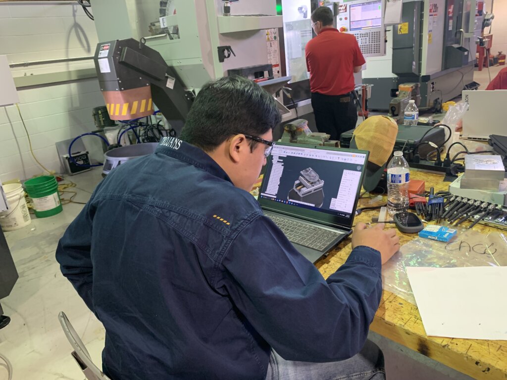 Student working on Project MGF
