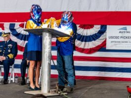 Austal celebrates keel laying for Coast Guard cutter