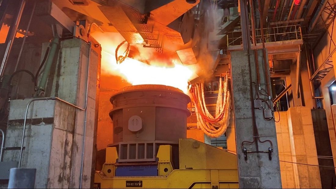Electric Arc Furnace, Now Running at U.S. Steel, Boosts Production