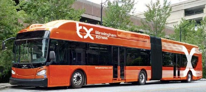 Birmingham Xpress bus